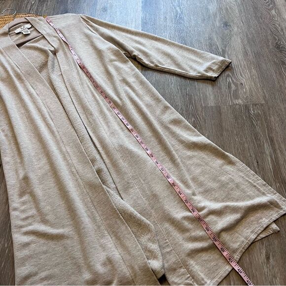 Magaschoni ultra soft beige open front duster cardigan longline women’s size XL‎ - Picture 2 of 6